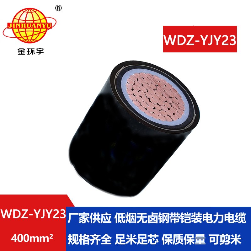 金环宇 铜芯电力电缆 低烟无卤交联电缆WDZ-YJY23-400平方